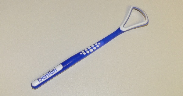 Tongue scraper from our West Vancouver dental clinic